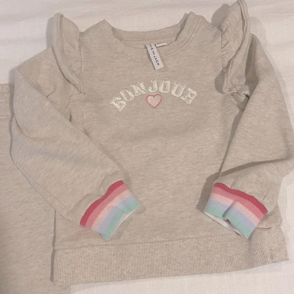 Janie and Jack sweatshirt and sweatpants set. 2/3t